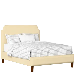 Charing Slim upholstered bed in oatmeal fabric - Thumbnail
