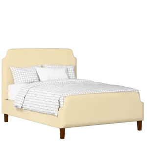Charing upholstered bed in oatmeal fabric - Thumbnail