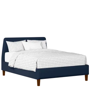 Hanwell Slim upholstered bed in oxford blue fabric - Thumbnail