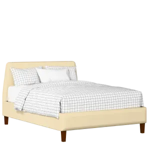 Hanwell Slim upholstered bed in oatmeal fabric - Thumbnail