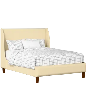 Holywell upholstered bed in oatmeal fabric - Thumbnail