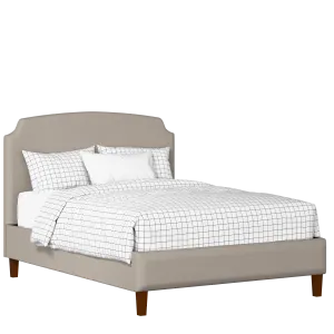 Poole Slim upholstered bed in storm grey fabric - Thumbnail