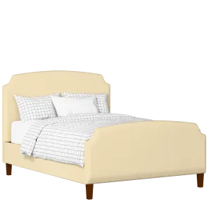Poole upholstered bed in oatmeal fabric - Thumbnail