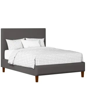 Porto Slim upholstered bed in iron fabric - Thumbnail