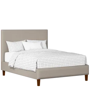 Porto Slim upholstered bed in storm grey fabric - Thumbnail