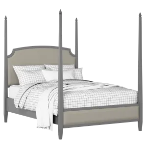 Austin Slim Upholstered wood upholstered bed in grey with Silver fabric - Thumbnail