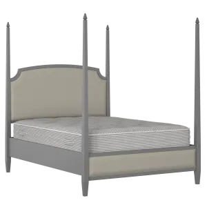 Austin Slim Upholstered wood upholstered bed in grey with Silver fabric - Thumbnail