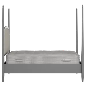 Austin Slim Upholstered wood upholstered bed in grey with Silver fabric - Thumbnail