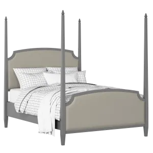Austin Upholstered wood upholstered bed in grey with Silver fabric - Thumbnail