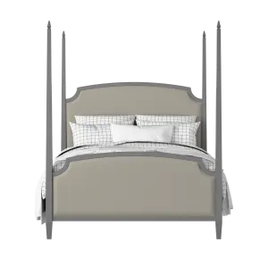 Austin Upholstered wood upholstered upholstered bed in grey with Silver fabric - Thumbnail