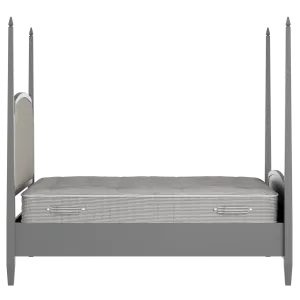 Austin Upholstered wood upholstered bed in grey with Silver fabric - Thumbnail