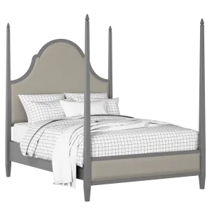 Beckett Upholstered wood upholstered bed in grey with Silver fabric - Thumbnail