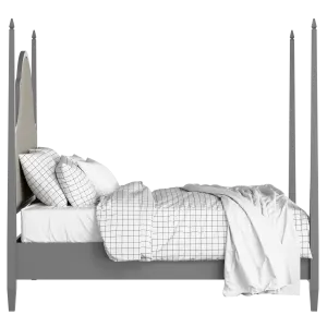 Beckett Upholstered wood upholstered bed in grey with Silver fabric - Thumbnail