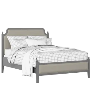 Bronte Slim Upholstered wood upholstered bed in grey with Silver fabric - Thumbnail