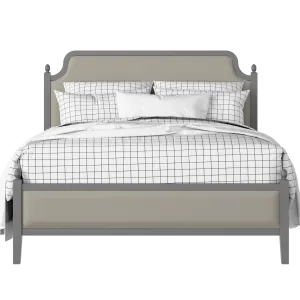 Bronte Slim Upholstered wood upholstered upholstered bed in grey with Silver fabric - Thumbnail