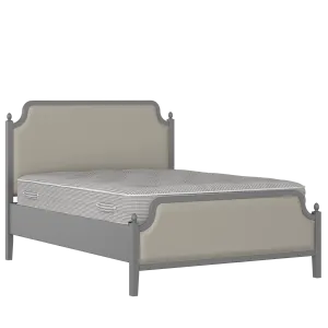 Bronte Upholstered wood upholstered bed in grey with Silver fabric - Thumbnail