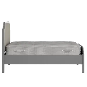 Bronte Upholstered wood upholstered bed in grey with Silver fabric - Thumbnail