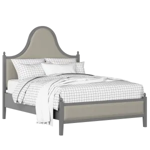 Bryce Upholstered wood upholstered bed in grey with Silver fabric - Thumbnail