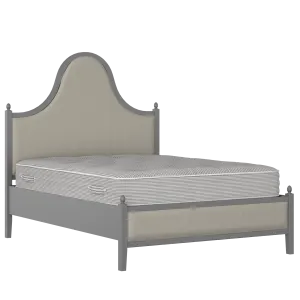 Bryce Upholstered wood upholstered bed in grey with Silver fabric - Thumbnail