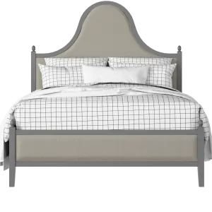 Bryce Upholstered wood upholstered upholstered bed in grey with Silver fabric - Thumbnail