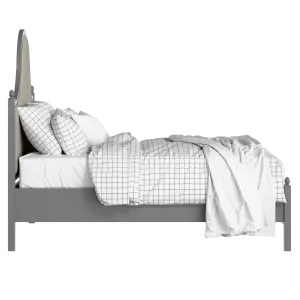 Bryce Upholstered wood upholstered bed in grey with Silver fabric - Thumbnail