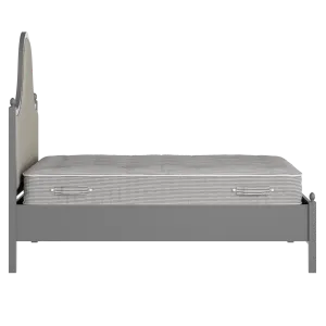 Bryce Upholstered wood upholstered bed in grey with Silver fabric - Thumbnail