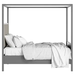 Byron Upholstered wood upholstered bed in grey with Silver fabric - Thumbnail