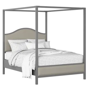 Coleridge Slim Upholstered wood upholstered bed in grey with Silver fabric - Thumbnail