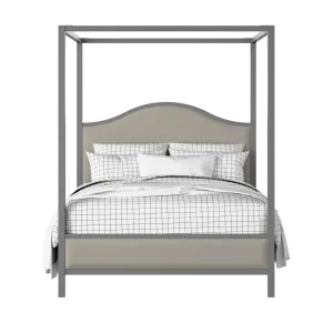 Coleridge Slim Upholstered wood upholstered upholstered bed in grey with Silver fabric - Thumbnail