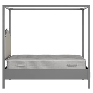 Coleridge Slim Upholstered wood upholstered bed in grey with Silver fabric - Thumbnail