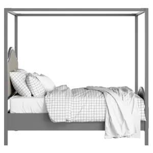 Coleridge Upholstered wood upholstered bed in grey with Silver fabric - Thumbnail