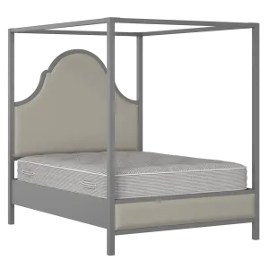 Joyce Upholstered wood upholstered bed in grey with Silver fabric - Thumbnail