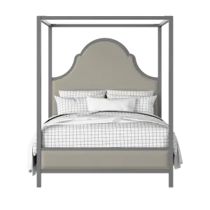 Joyce Upholstered wood upholstered upholstered bed in grey with Silver fabric - Thumbnail