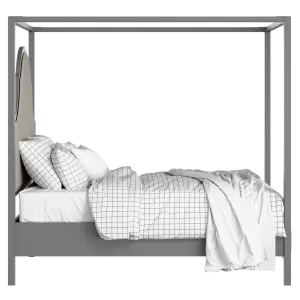 Joyce Upholstered wood upholstered bed in grey with Silver fabric - Thumbnail