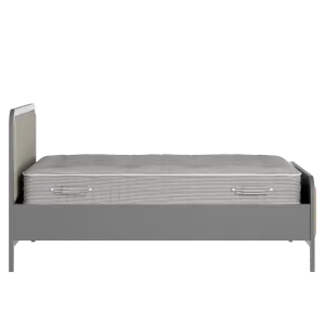 Keats Upholstered wood upholstered bed in grey with Silver fabric - Thumbnail
