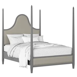 Kelly Upholstered wood upholstered bed in grey with Silver fabric - Thumbnail