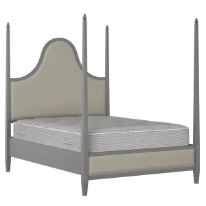 Kelly Upholstered wood upholstered bed in grey with Silver fabric - Thumbnail