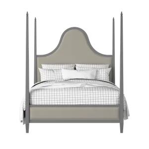 Kelly Upholstered wood upholstered upholstered bed in grey with Silver fabric - Thumbnail