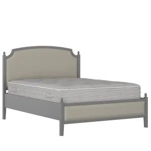 Kipling Slim Upholstered wood upholstered bed in grey with Silver fabric - Thumbnail