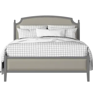Kipling Slim Upholstered wood upholstered upholstered bed in grey with Silver fabric - Thumbnail