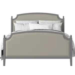 Kipling Upholstered wood upholstered upholstered bed in grey with Silver fabric - Thumbnail