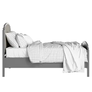 Kipling Upholstered wood upholstered bed in grey with Silver fabric - Thumbnail