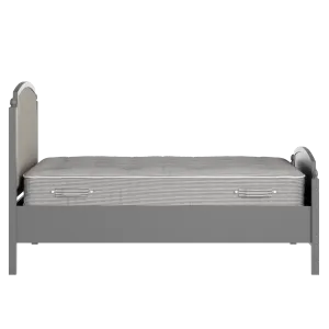Kipling Upholstered wood upholstered bed in grey with Silver fabric - Thumbnail