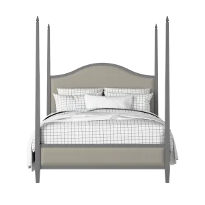 Larkin Slim Upholstered wood upholstered upholstered bed in grey with Silver fabric - Thumbnail
