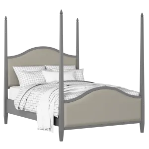 Larkin Upholstered wood upholstered bed in grey with Silver fabric - Thumbnail