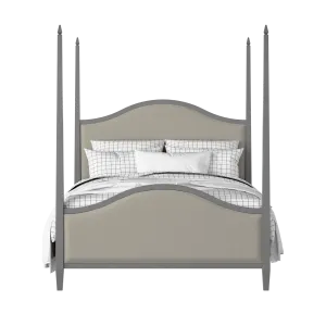 Larkin Upholstered wood upholstered upholstered bed in grey with Silver fabric - Thumbnail