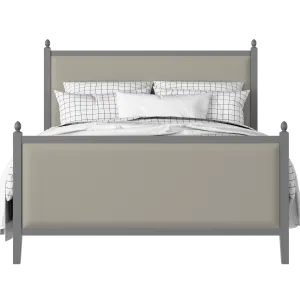 Marbella Upholstered wood upholstered upholstered bed in grey with Silver fabric - Thumbnail