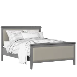 Nocturne Upholstered wood upholstered bed in grey with Silver fabric - Thumbnail