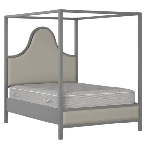 Rowe Upholstered wood upholstered bed in grey with Silver fabric - Thumbnail