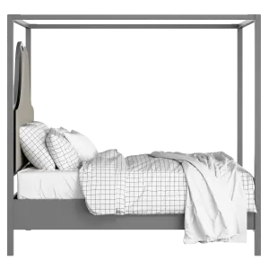 Rowe Upholstered wood upholstered bed in grey with Silver fabric - Thumbnail